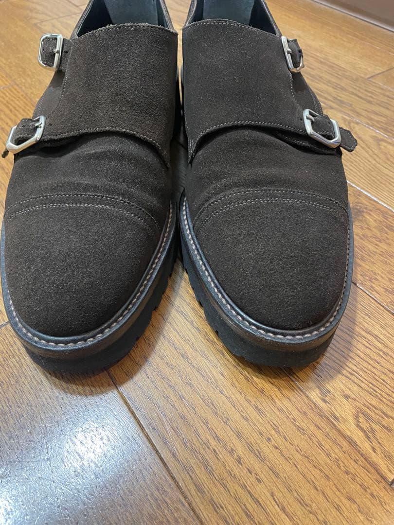 ダブルエイチ WH ダブルモンク7.5 ダークブラウン　干場義雅