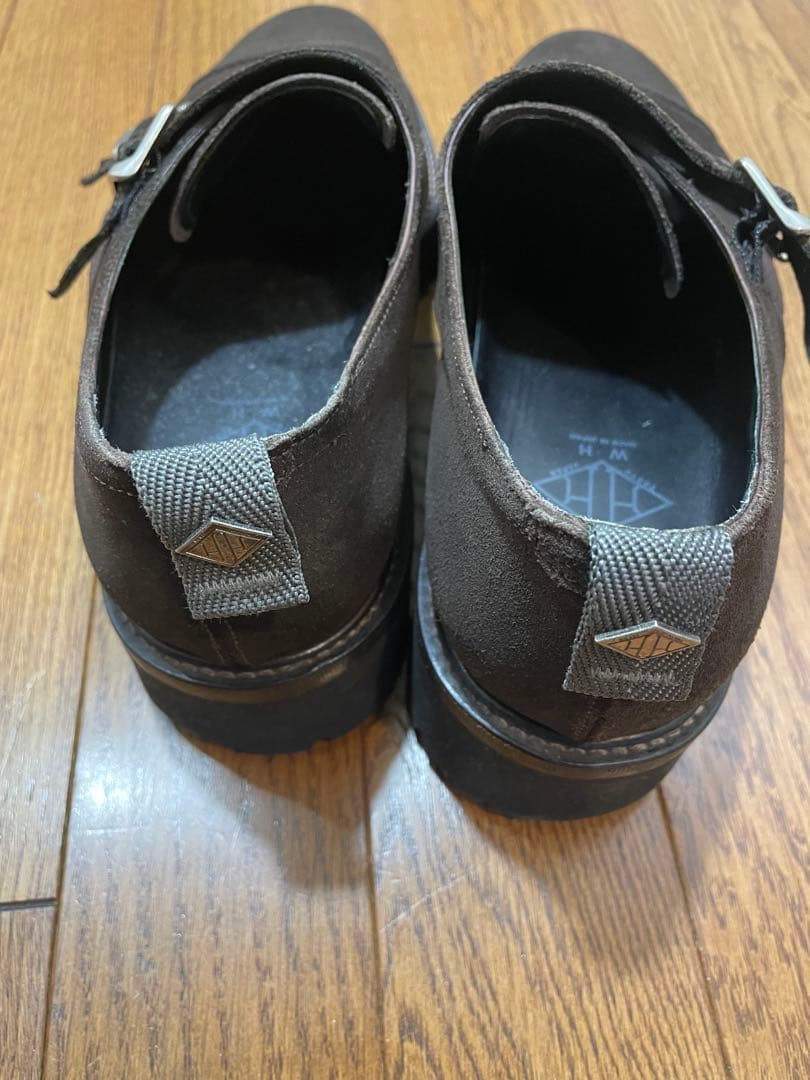 ダブルエイチ WH ダブルモンク7.5 ダークブラウン　干場義雅