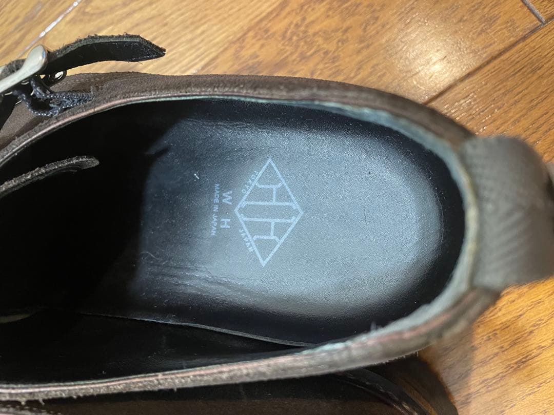 ダブルエイチ WH ダブルモンク7.5 ダークブラウン　干場義雅