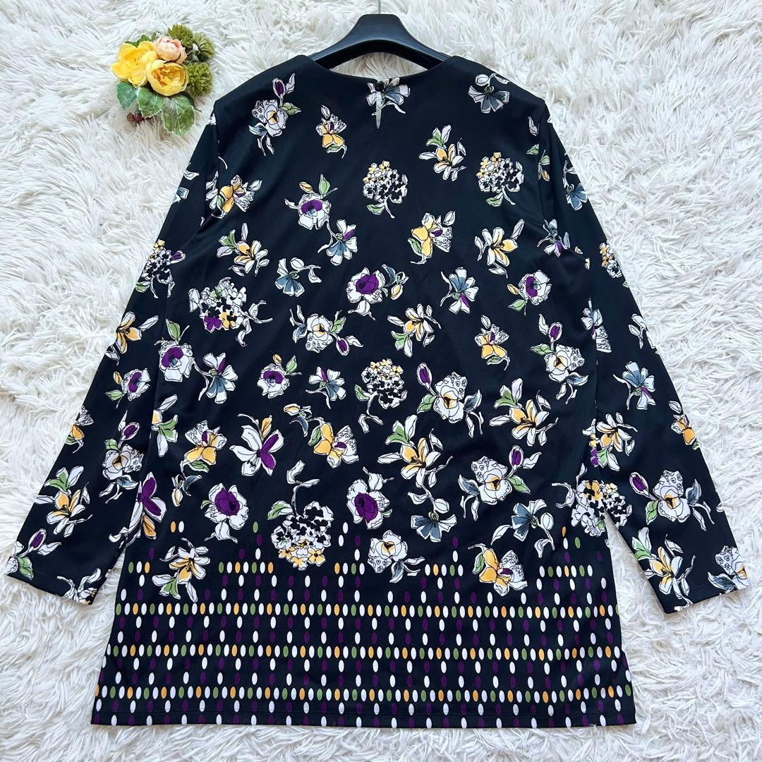 極美品 2022年♡レリアン プラスハウス チュニック 花柄 ドット 13+