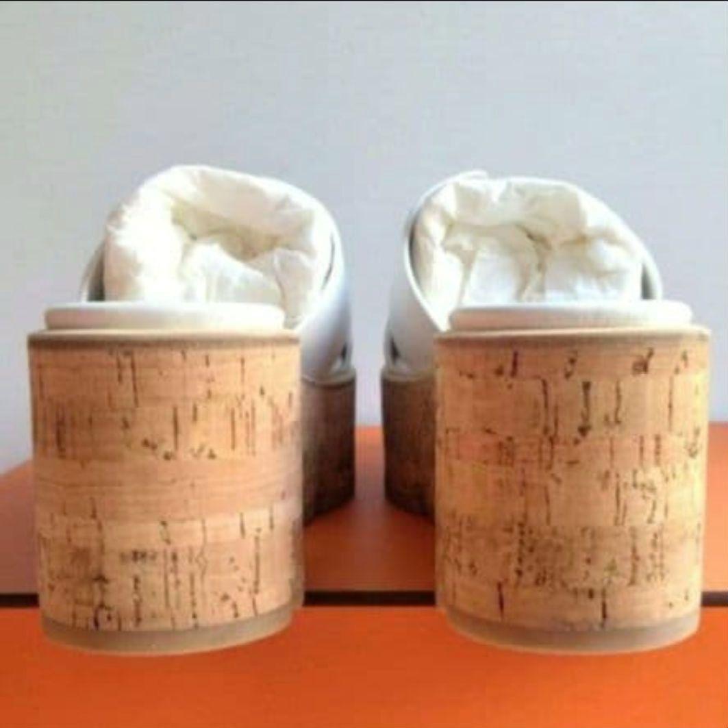 HERMES エルメス サンダル エズ ホワイト サイズ35