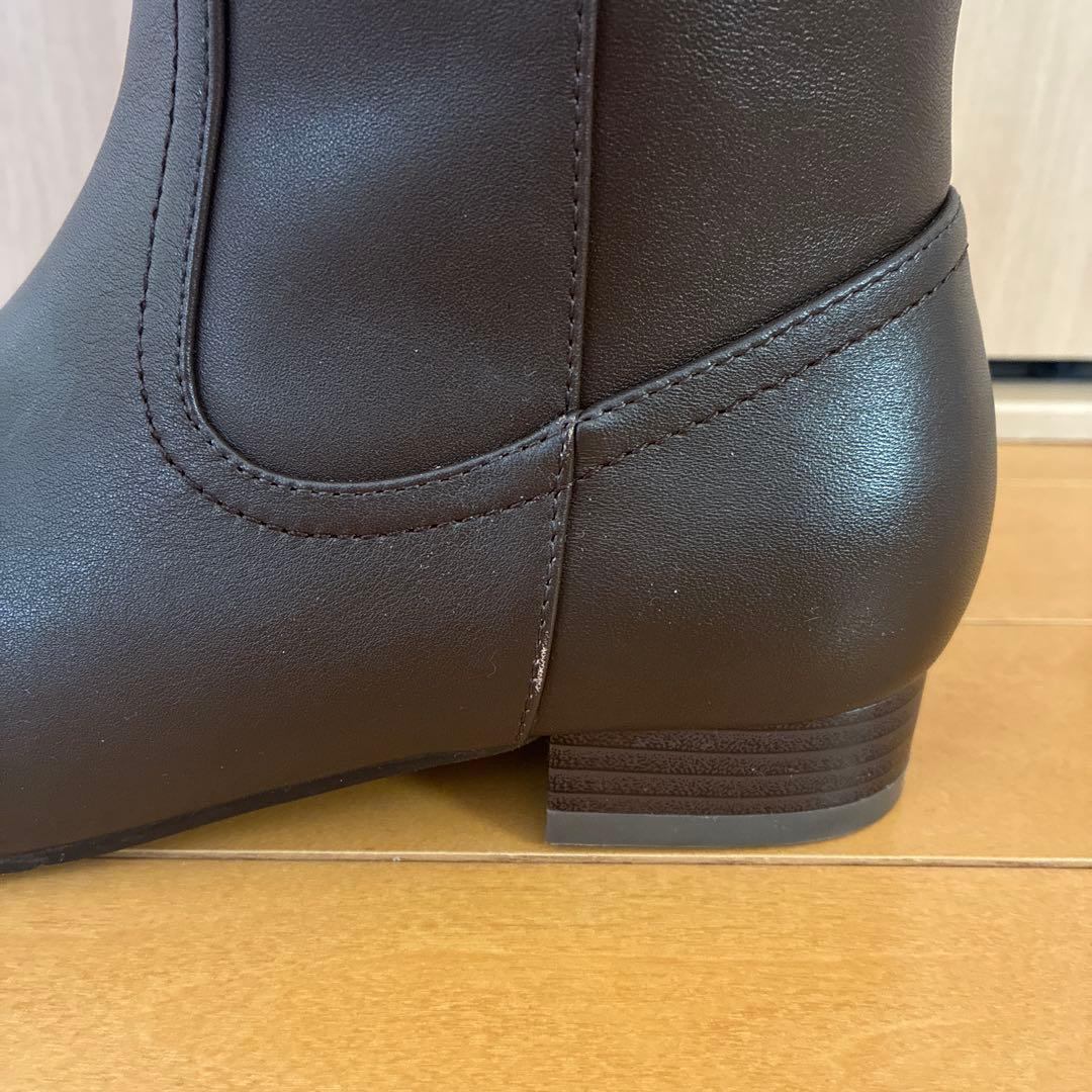 【未使用品】リズラフィーネ　本革ロングブーツ　ダークブラウン　24cm