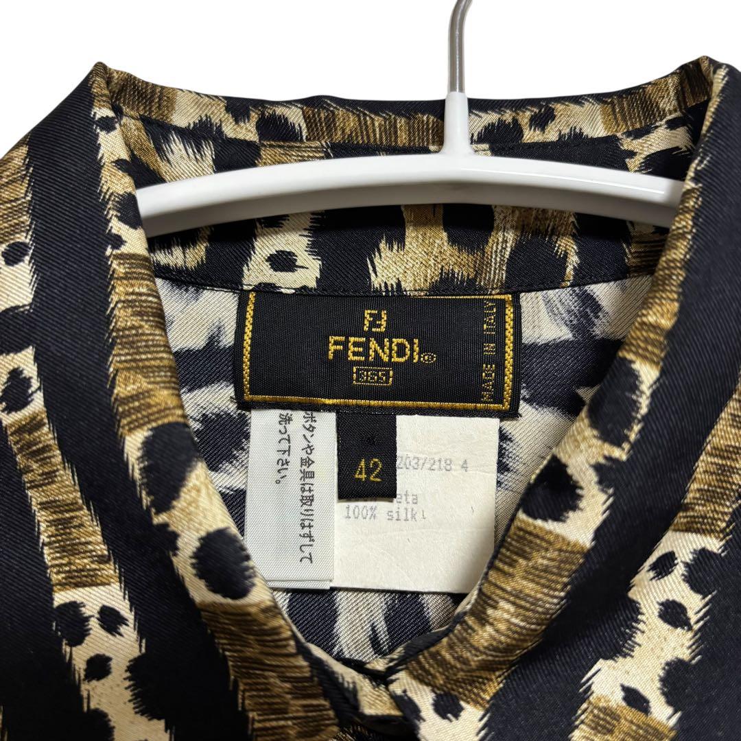 FENDI フェンディ　ヴィンテージ　レオパード　ヒョウ柄　美品　42