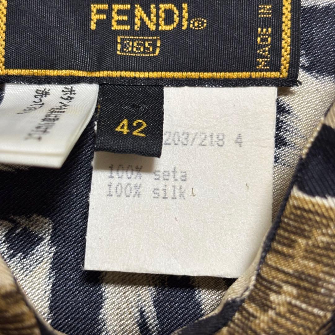 FENDI フェンディ　ヴィンテージ　レオパード　ヒョウ柄　美品　42