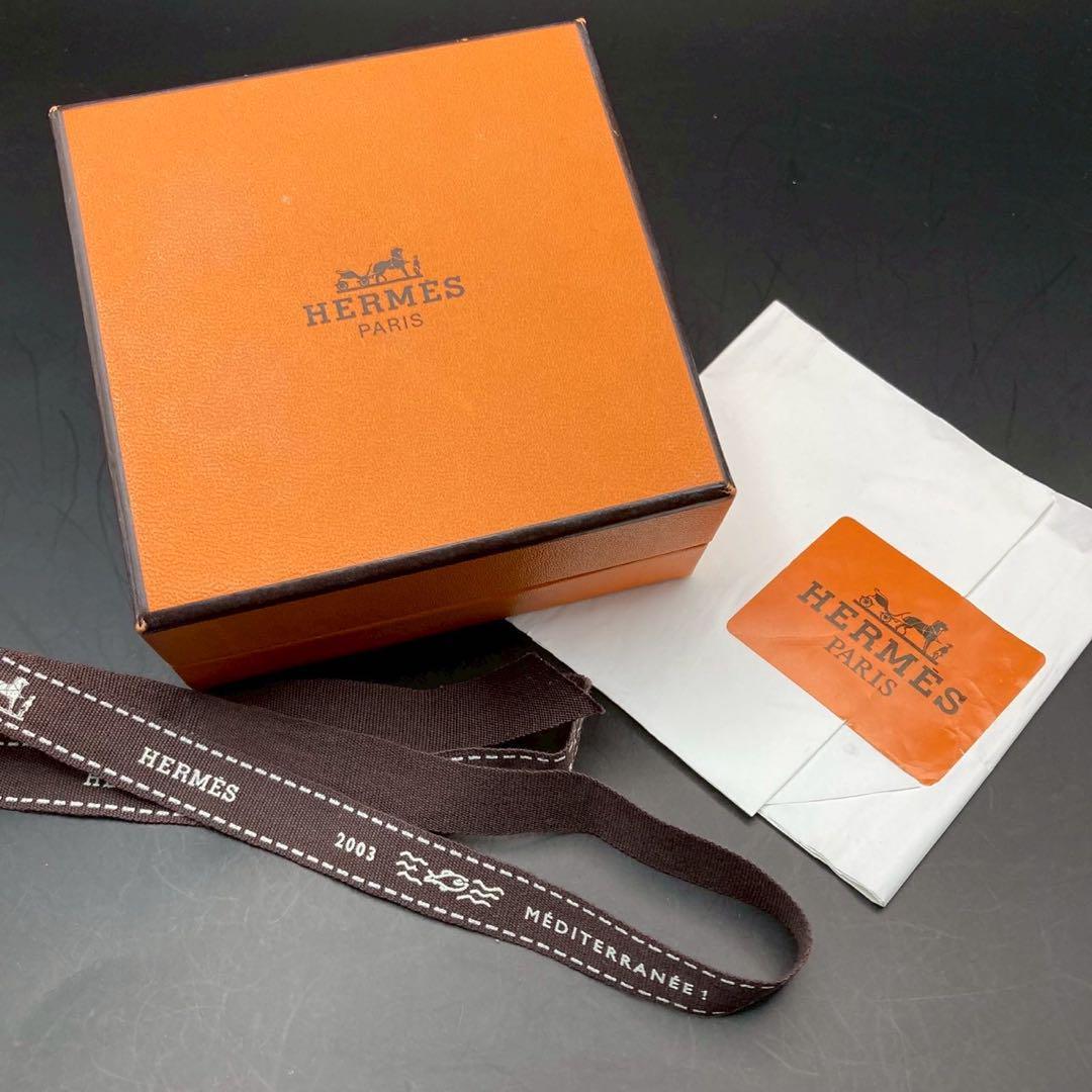 【美品】エルメス　バングル　ケリー　Hカデナ　オレンジ　ロゴ刻印　付属品付き