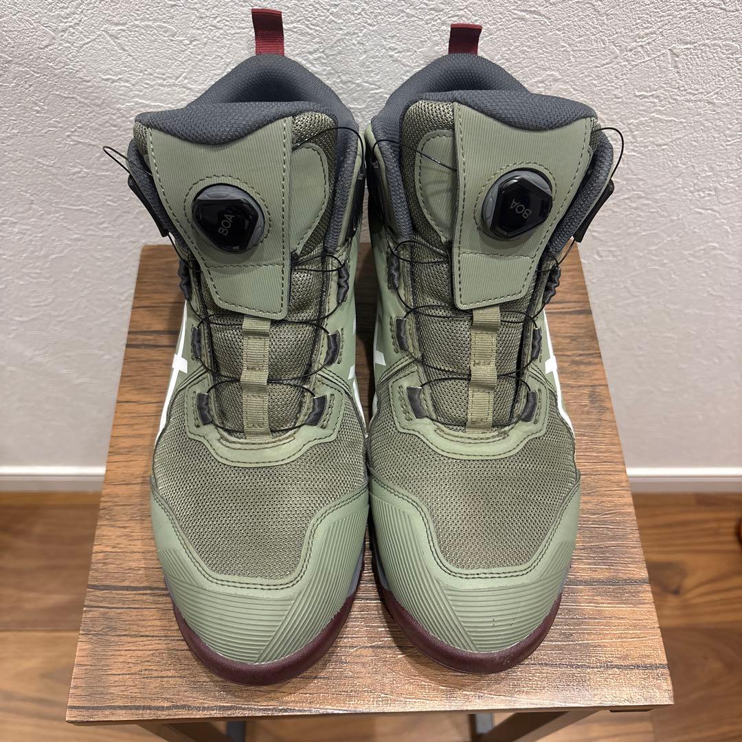 アシックス 安全靴 ウィンジョブ CP214 グリーン×ホワイト27.5cm美品