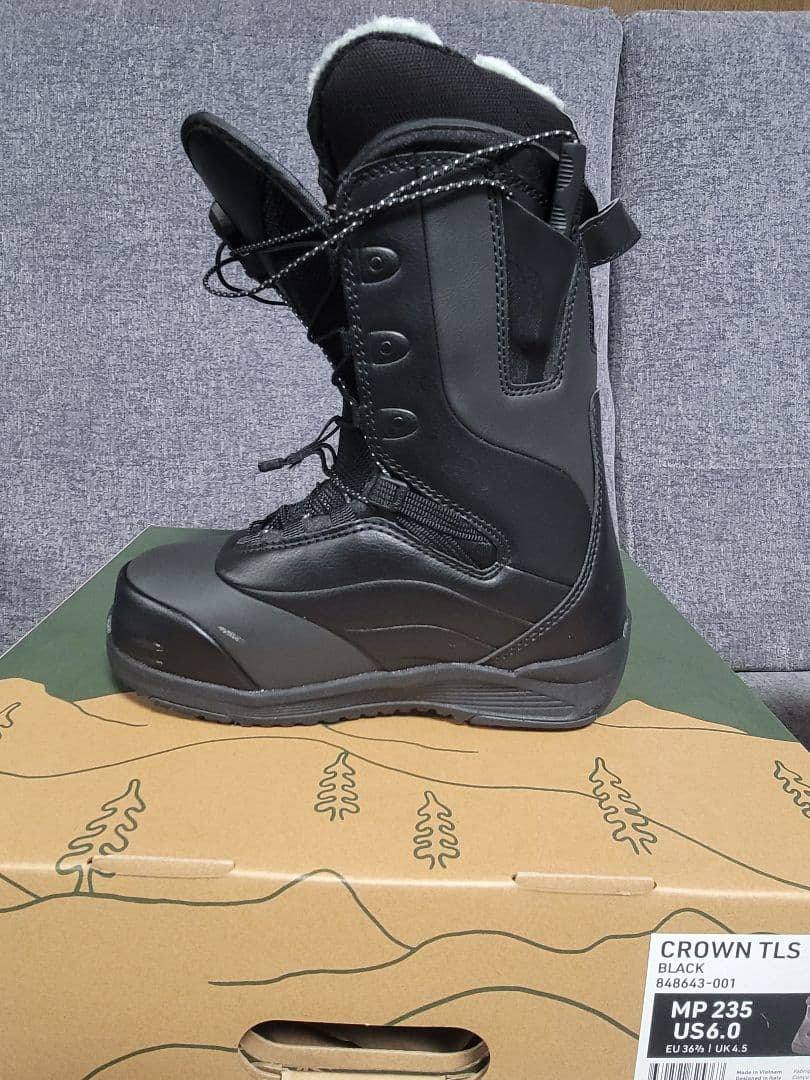 ナイトロ　NITRO CROWN TLS 黒 23.5cm　23-24箱付