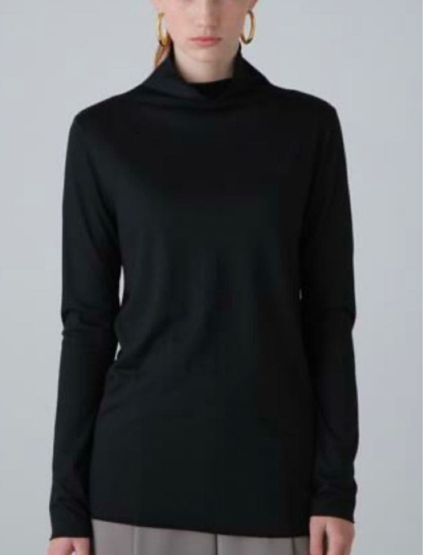 T*o様 【ADOREアドーア】ハイゲージウールジャージーカットソー38《ブラッ