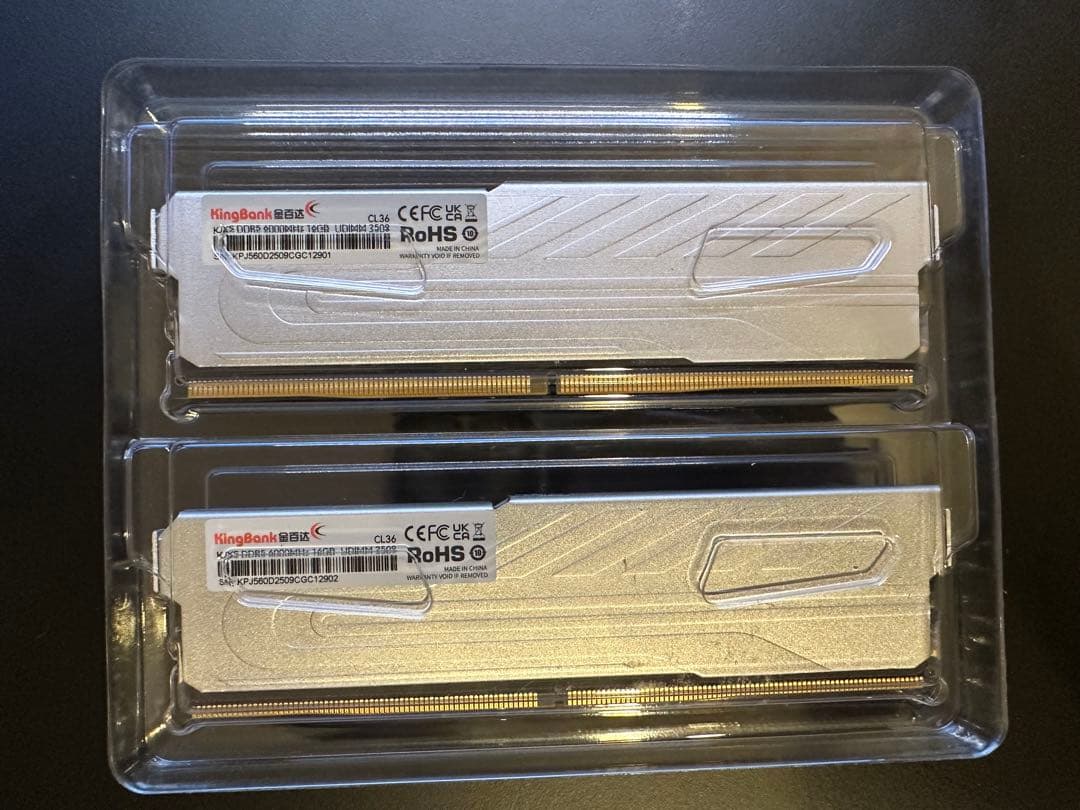 KingBank DDR5 16GB×2セット 6000MHz メモリー