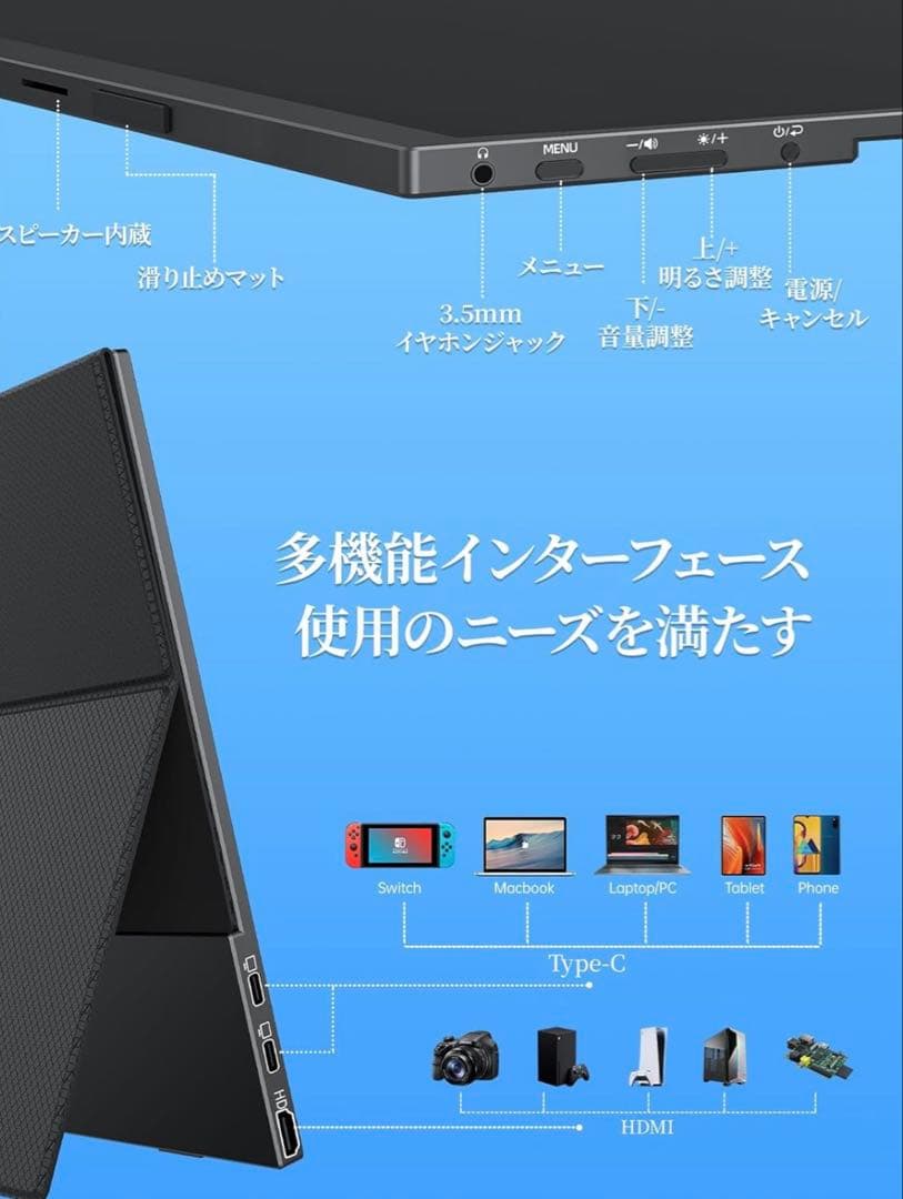 【訳アリ】ポータブルモニター15.6【新品未開封】