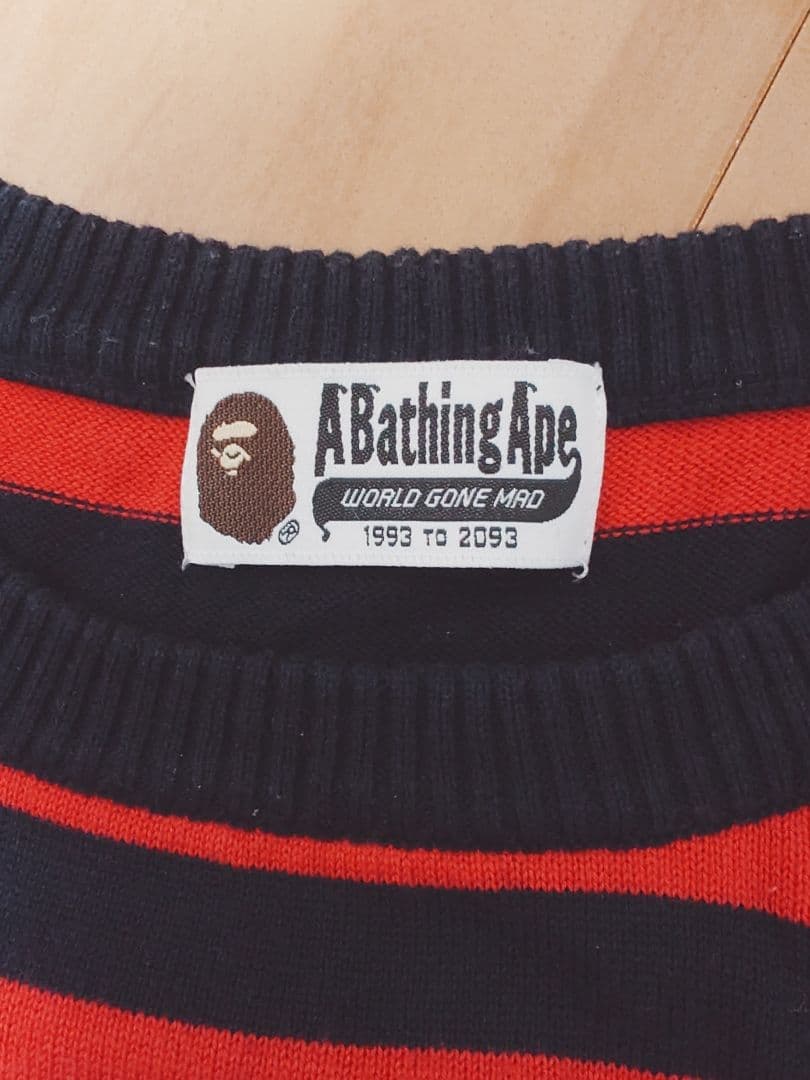 A BATHING APE ボーダー ニット
