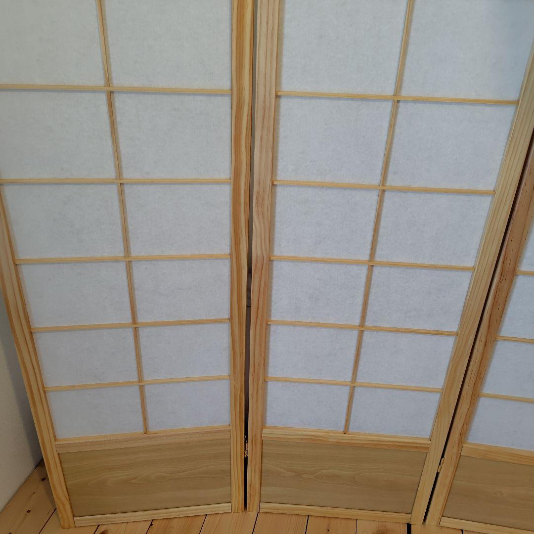 E*.様 木製和風パーテーション 4連　障子　高さ150cm　ジャパンディ　和モ