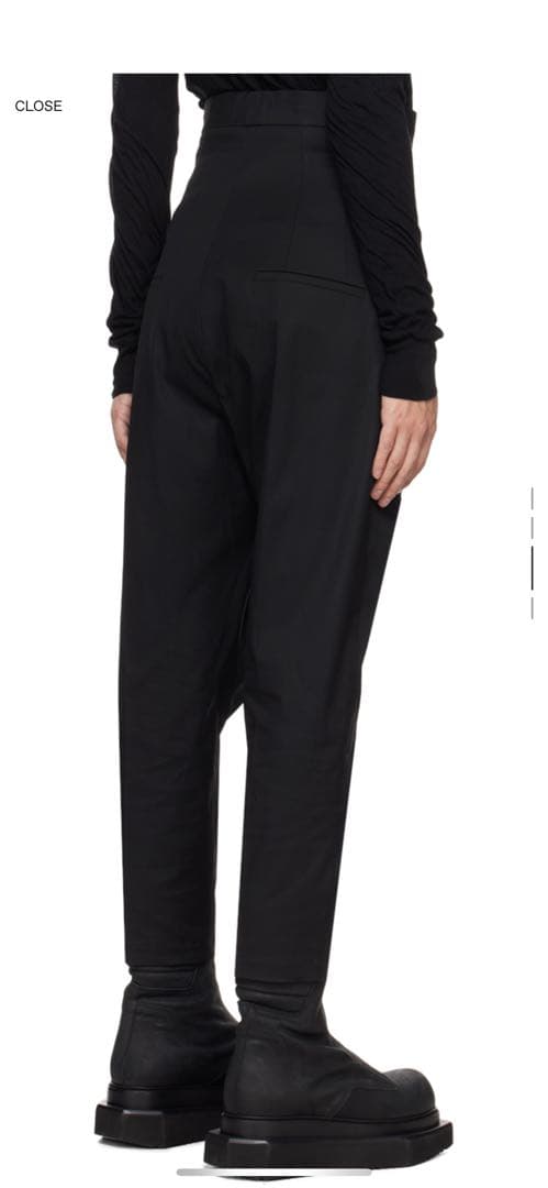 パンツ Rick Owens Black Dirt Cooper Trousers