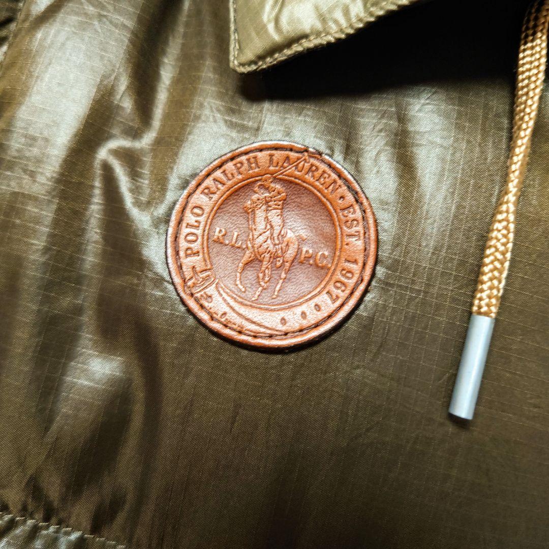 希少 vintage加工 ポロラルフローレン ダウンベスト フード取り外し可能