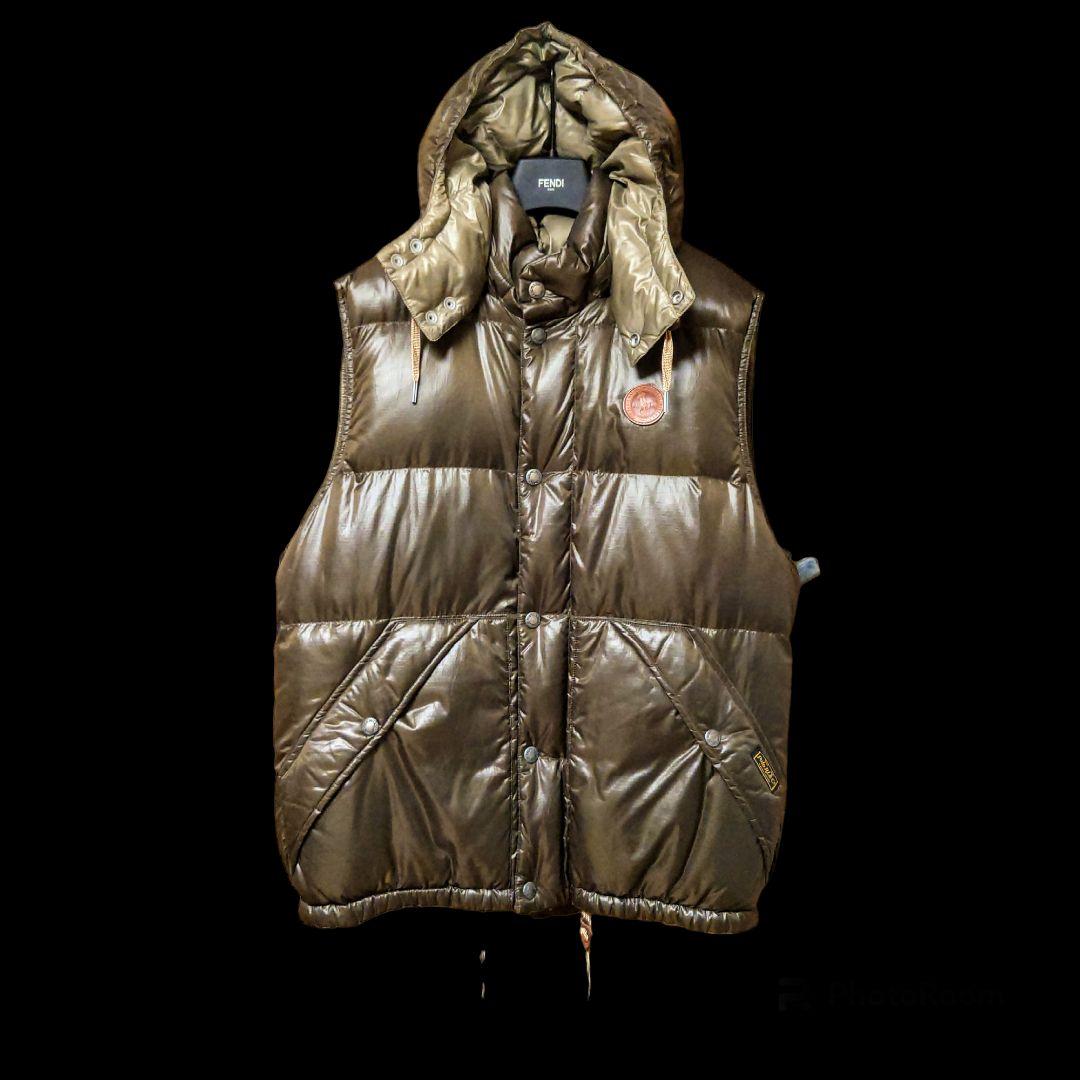 希少 vintage加工 ポロラルフローレン ダウンベスト フード取り外し可能