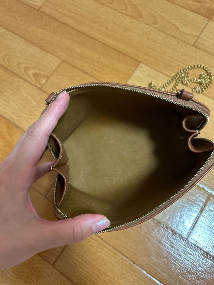 値下げ✳︎CELINE チェーン付きクラッチ / トリオンフキャンバス&ラムスキン