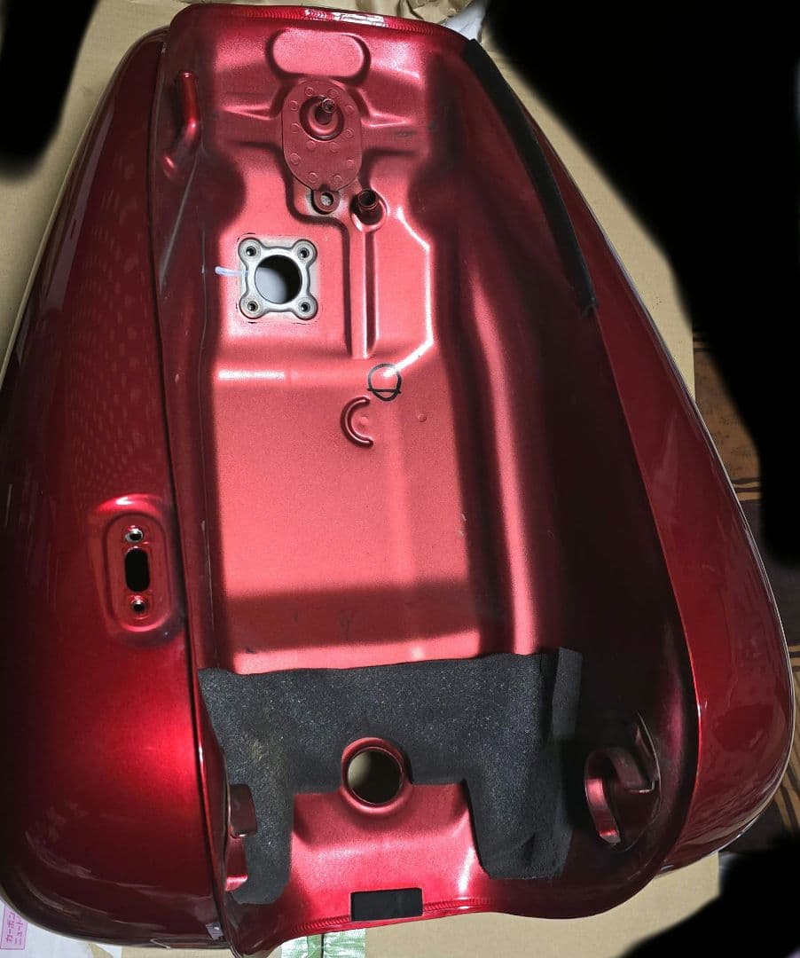 ドラッグスター400 タンク フェンダー セット レッド ホワイトストライプ