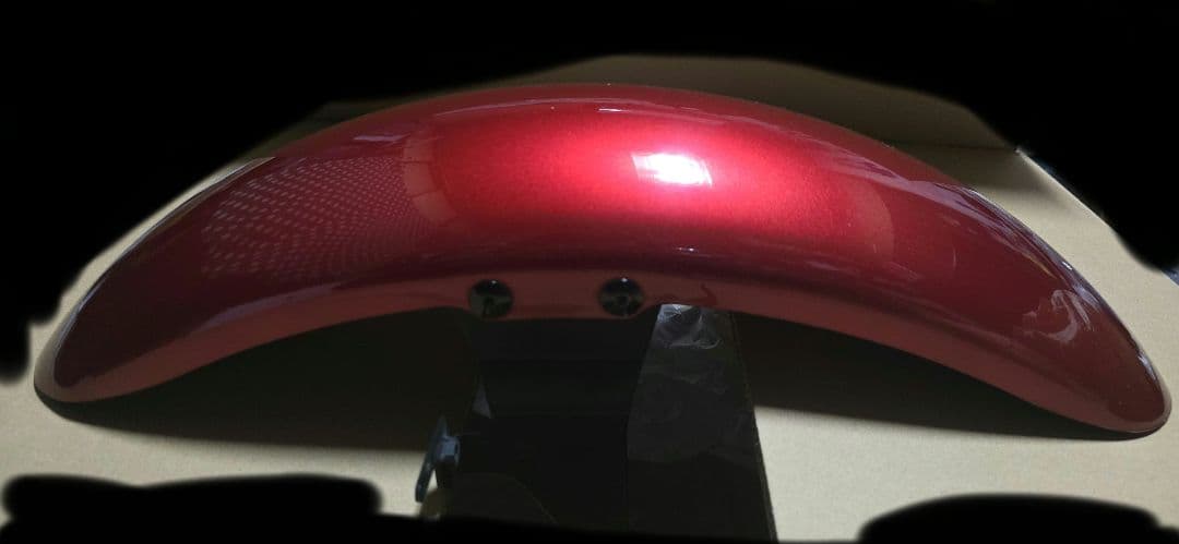 ドラッグスター400 タンク フェンダー セット レッド ホワイトストライプ