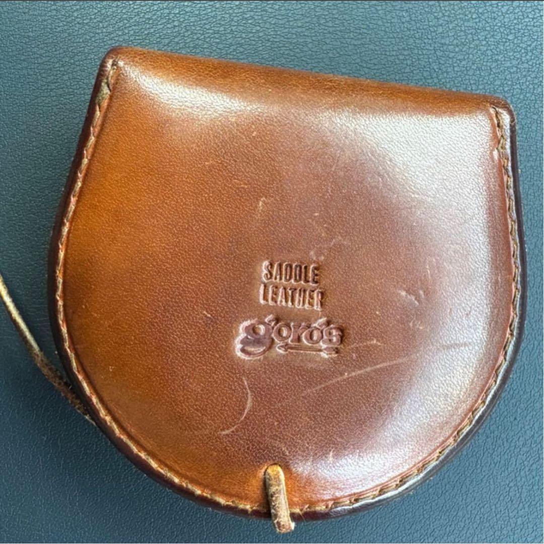 ゴローズ　サドルレザー ケース 丸型 小銭入れ 財布 ブラウン