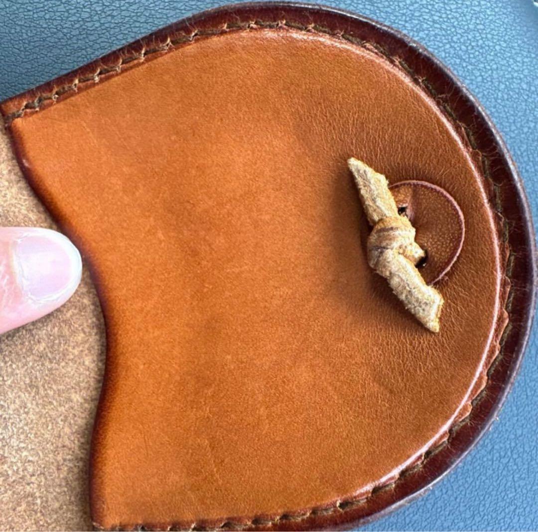 ゴローズ　サドルレザー ケース 丸型 小銭入れ 財布 ブラウン