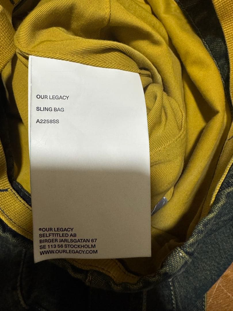 Our legacy sling bag スリングバッグ　デニム