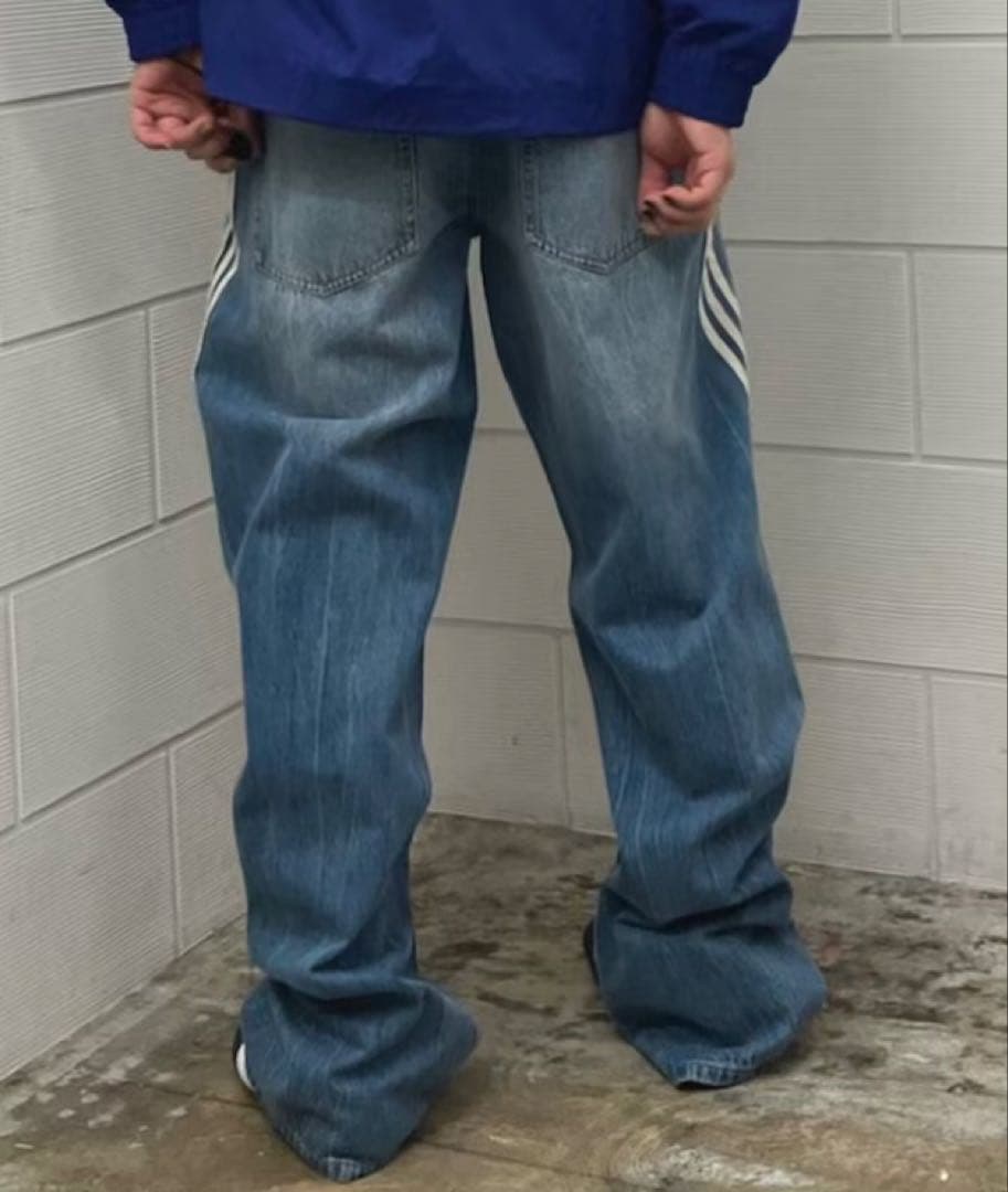 32新品】Adileniumシーズン3 ルーズフィット デニムパンツ インディゴ