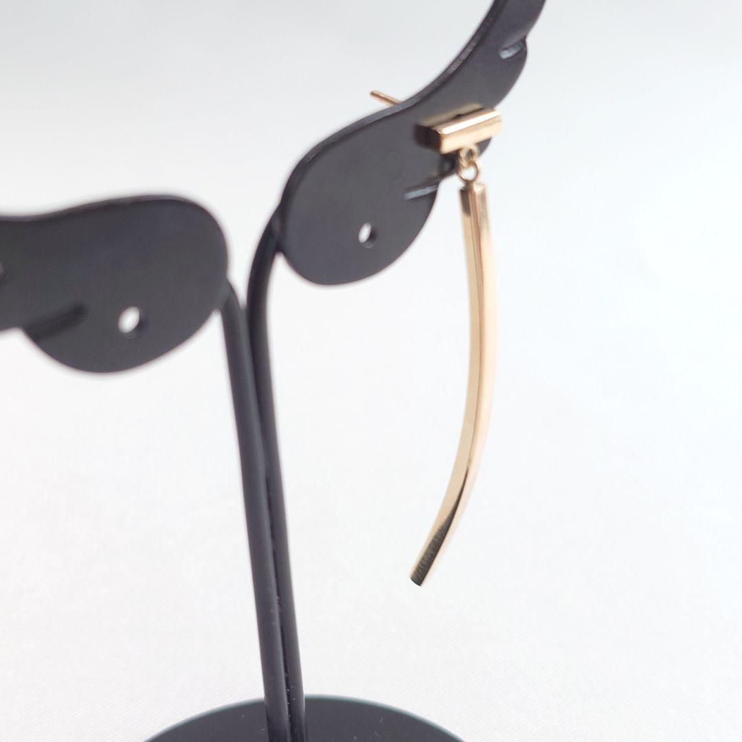 【新品仕上げ】ティファニー K18YG Tワイヤー バー ピアス 片耳用6789