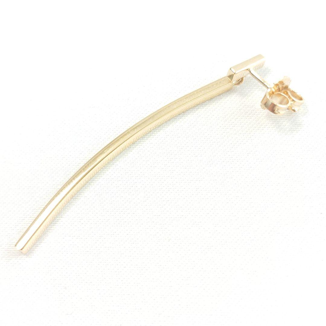 【新品仕上げ】ティファニー K18YG Tワイヤー バー ピアス 片耳用6789