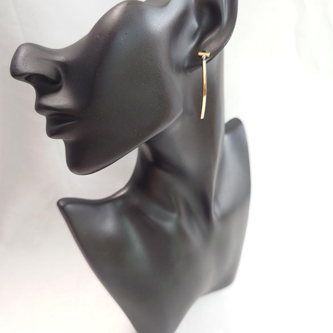 【新品仕上げ】ティファニー K18YG Tワイヤー バー ピアス 片耳用6789