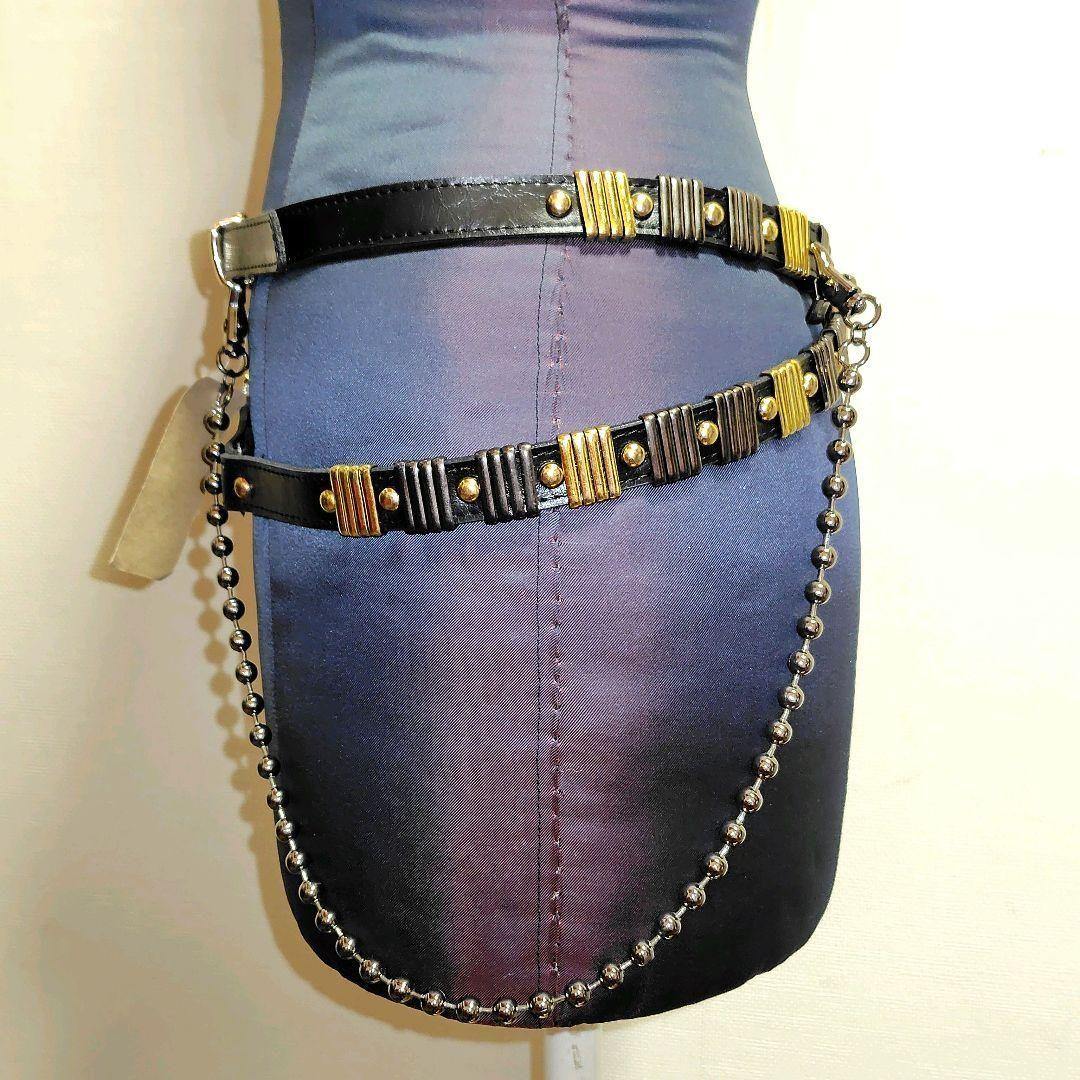 新品　d.i.a.　ダイヤ　ゴールド二重巻きレザーベルト