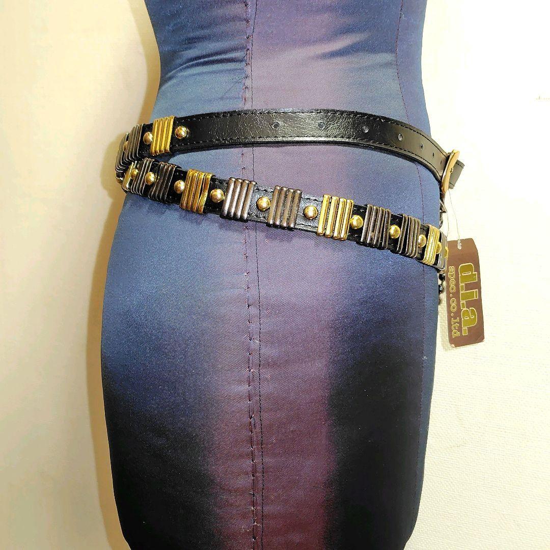 新品　d.i.a.　ダイヤ　ゴールド二重巻きレザーベルト