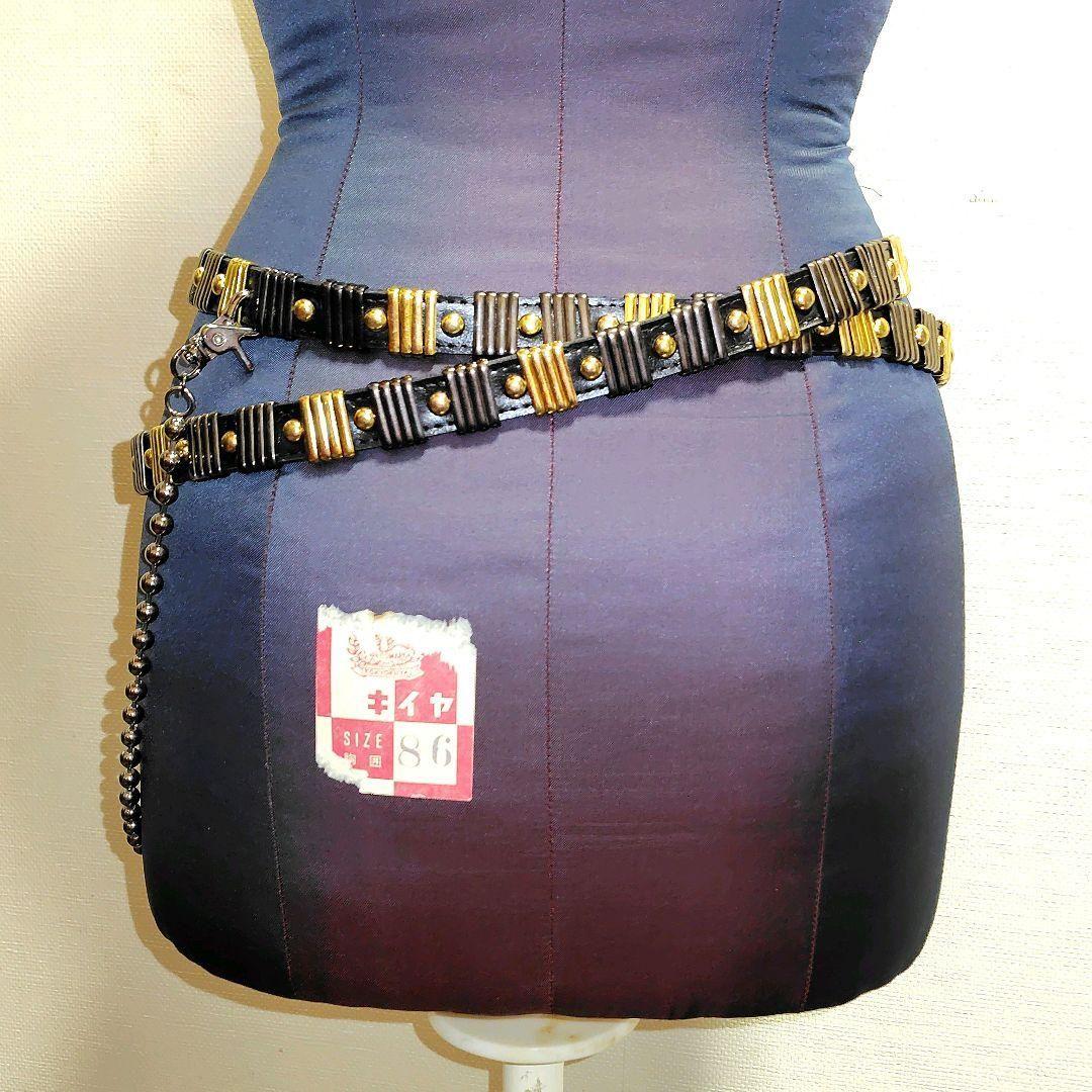 新品　d.i.a.　ダイヤ　ゴールド二重巻きレザーベルト