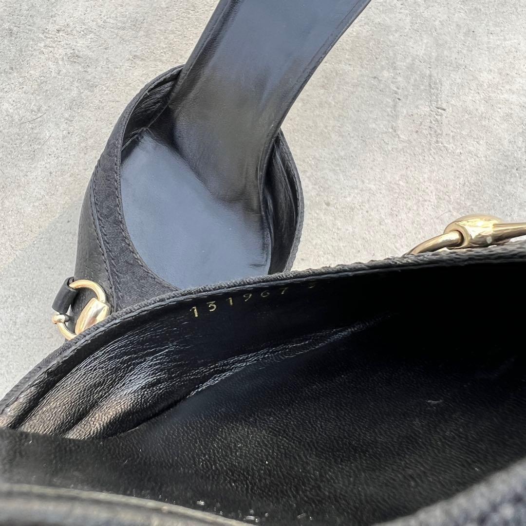 Gucci Horse Bit ブラックミュール ハイヒール 37.5