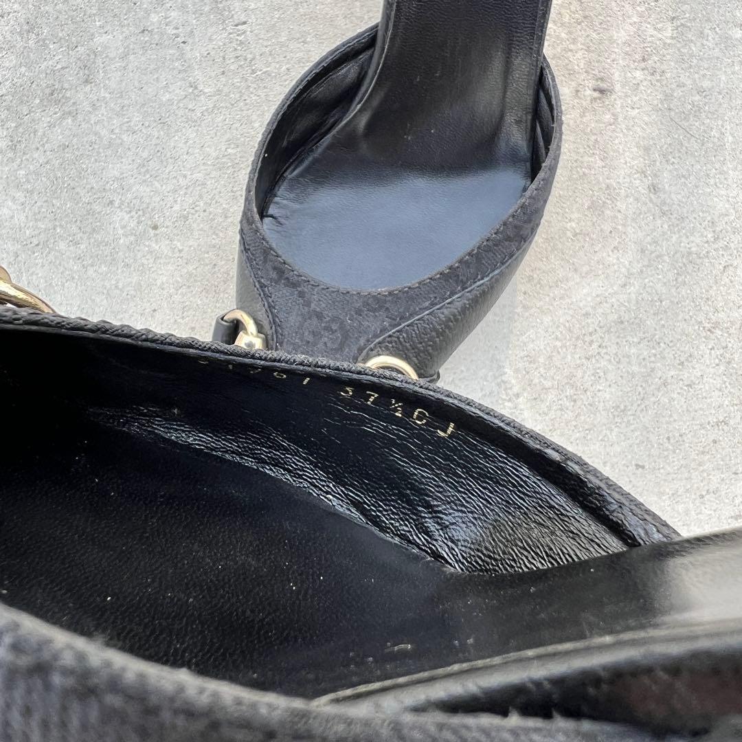 Gucci Horse Bit ブラックミュール ハイヒール 37.5