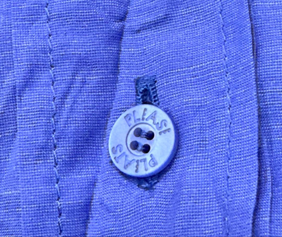 2023年モデル　プリーツプリーズ　シャツ　サイズ3　麻　リネン　大きいサイズ