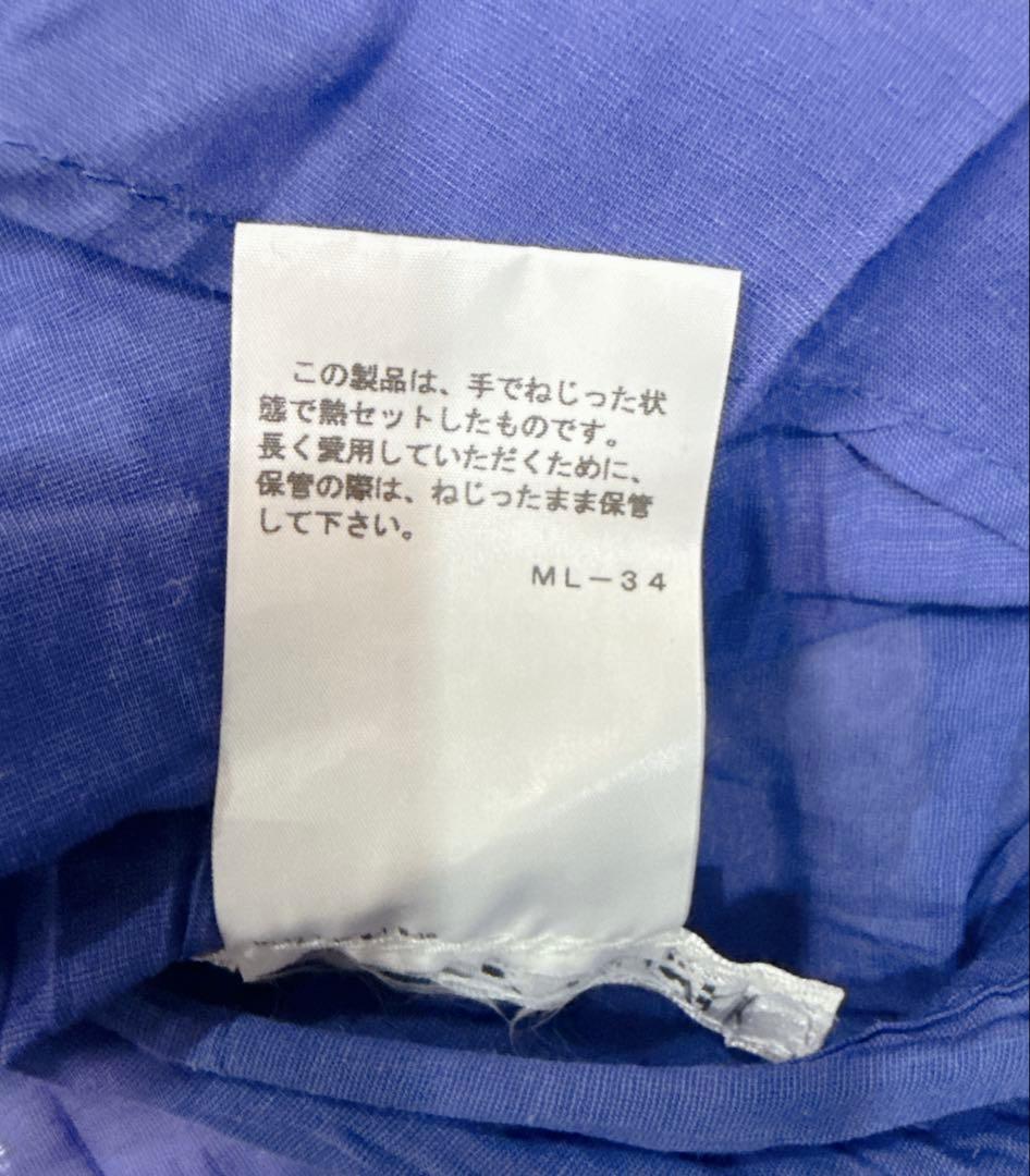 2023年モデル　プリーツプリーズ　シャツ　サイズ3　麻　リネン　大きいサイズ