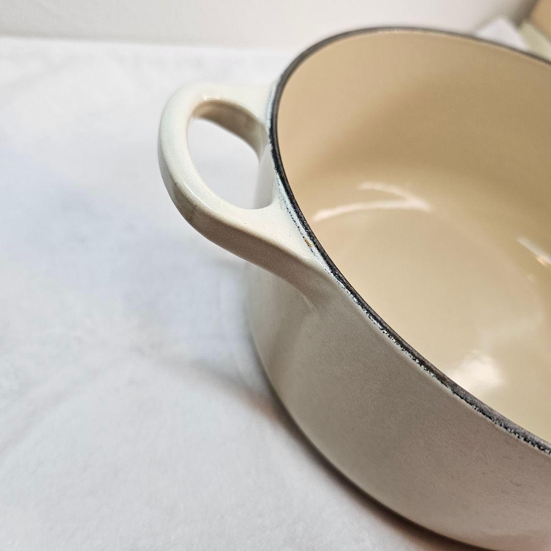 レアー Le Creuset ル・クルーゼ 両手鍋 20cm メレンゲ
