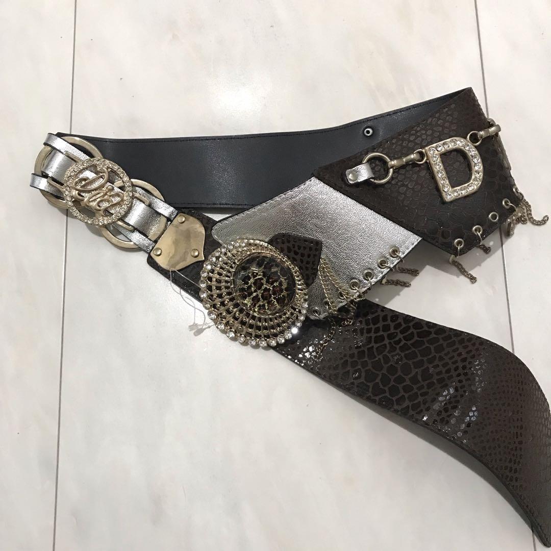 【送料込】d.i.a ロゴ ベルト 豹 アニマル Y2K 00s 平成ギャル