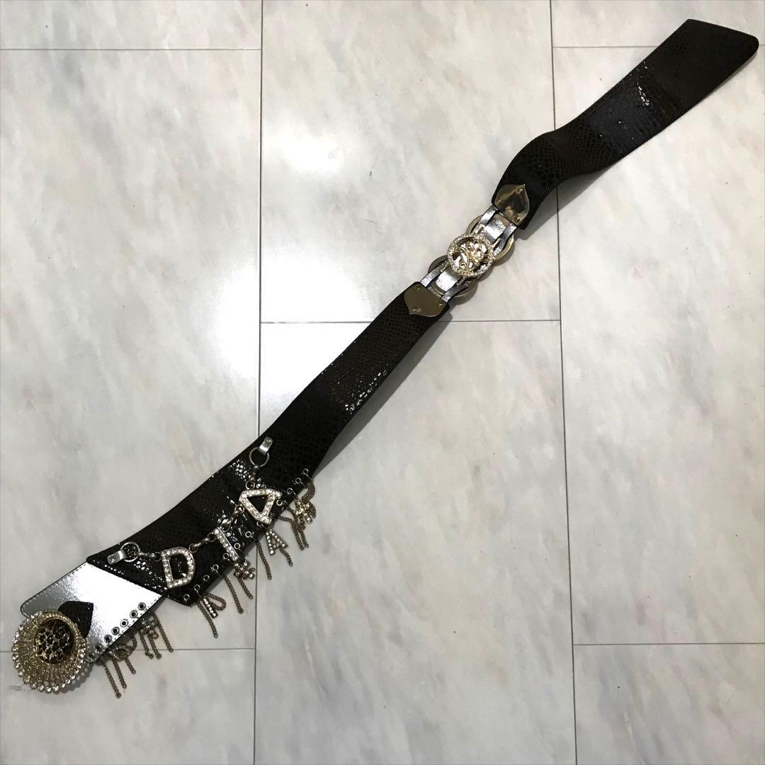 【送料込】d.i.a ロゴ ベルト 豹 アニマル Y2K 00s 平成ギャル