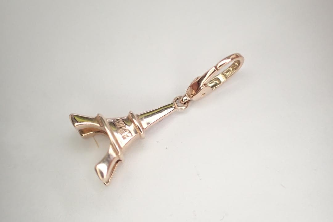 30/美品 ポンテヴェキオ K9PG エッフェル塔 ペンダントトップ チャーム