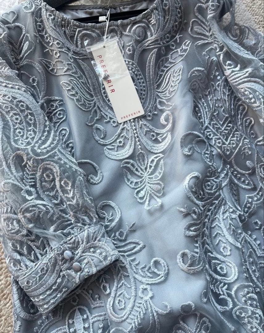 ショーン♡PREFERIR ドレス　刺繍レース　バックリボン　結婚式