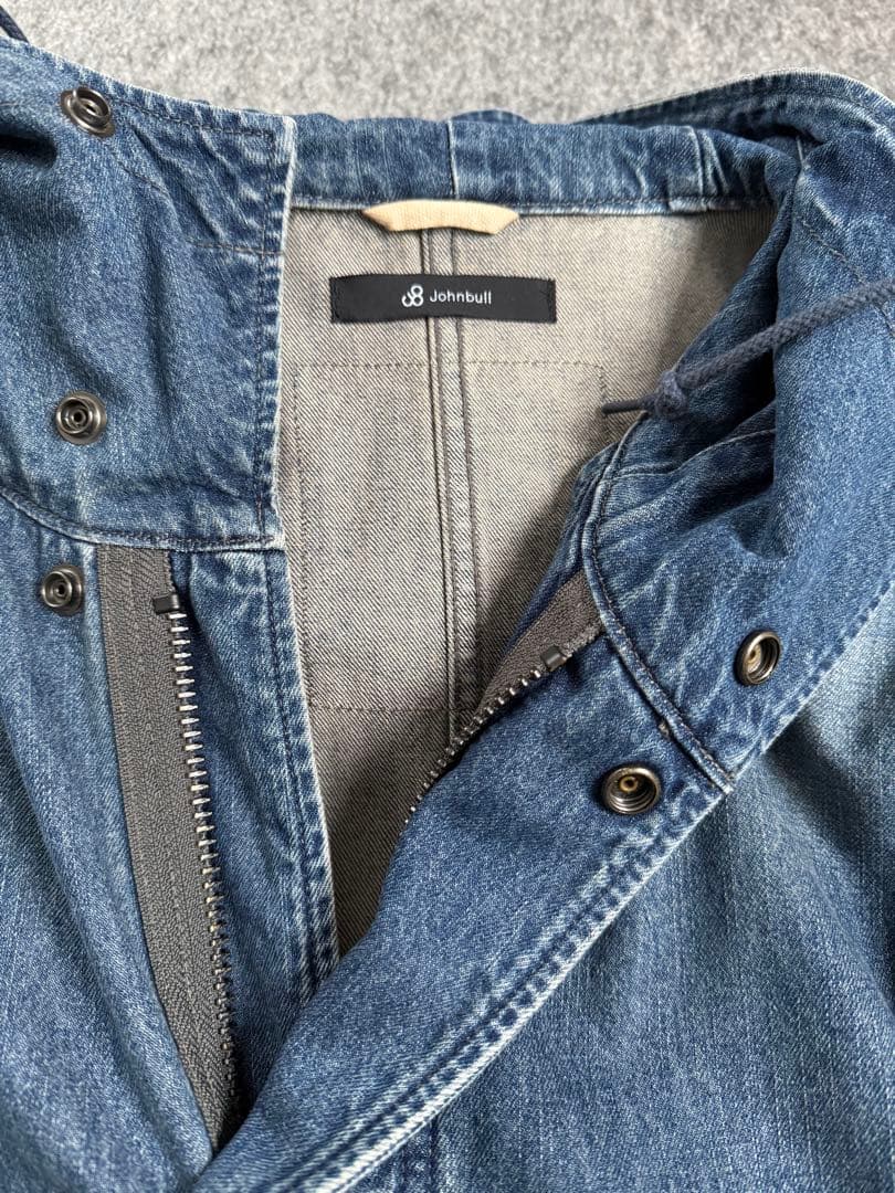 Johnbull フード付きデニムジャケット　モッズコート