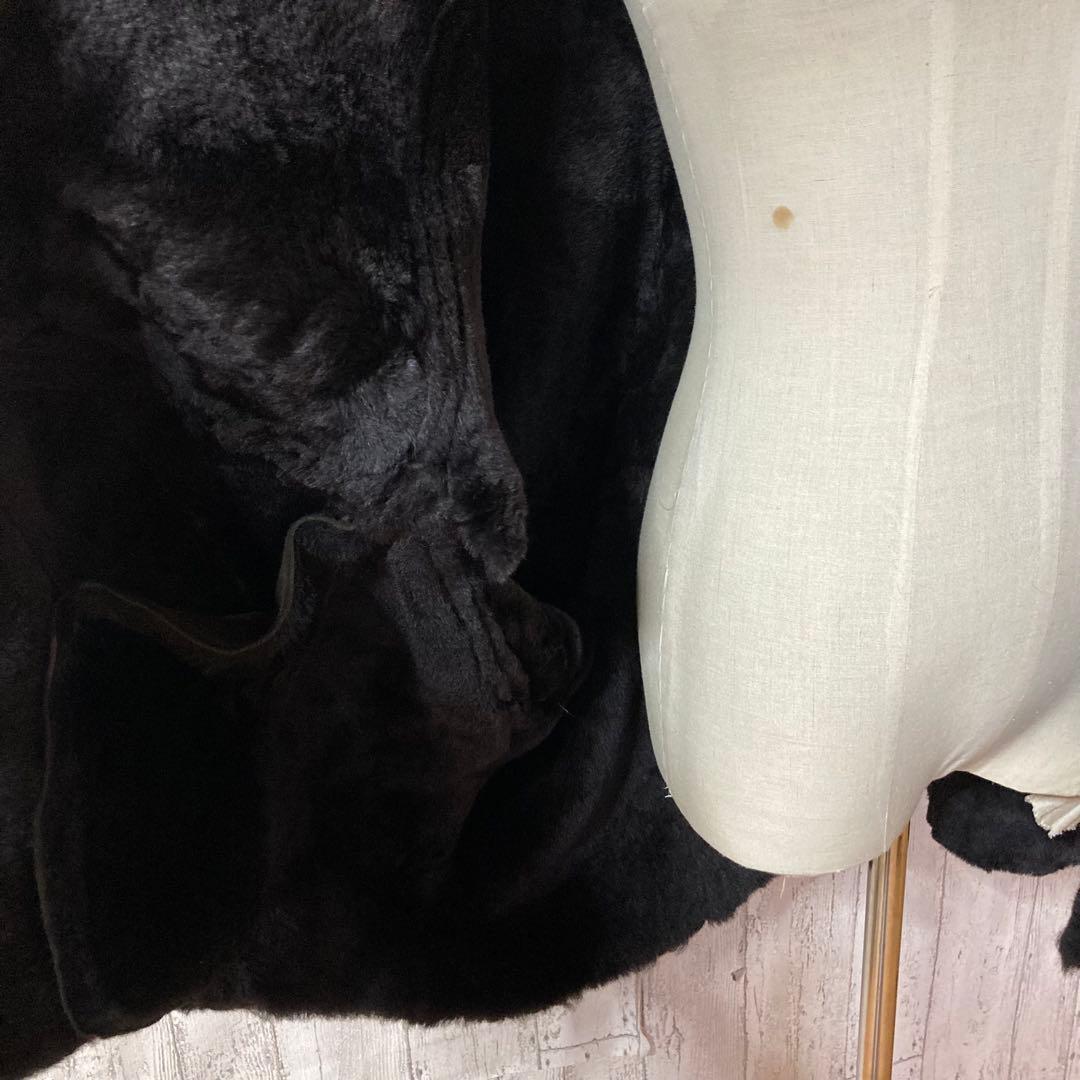 GRACE CONTINENTAL リアルファー 羊革 ムートンケープコート