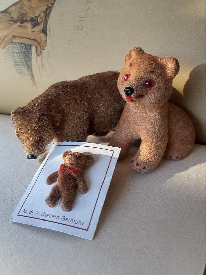 ★陽気な熊さん　ハッピースマイルのベア２点　ドイツ　アンティーク　WAGNER