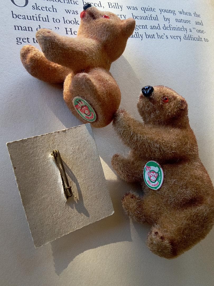 ★陽気な熊さん　ハッピースマイルのベア２点　ドイツ　アンティーク　WAGNER