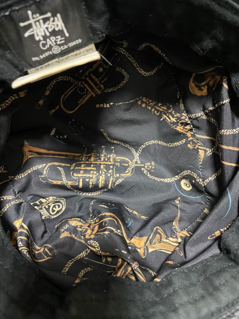 Stussy バケットハット ポークハット　リアルレザー　ブラス　ステューシー