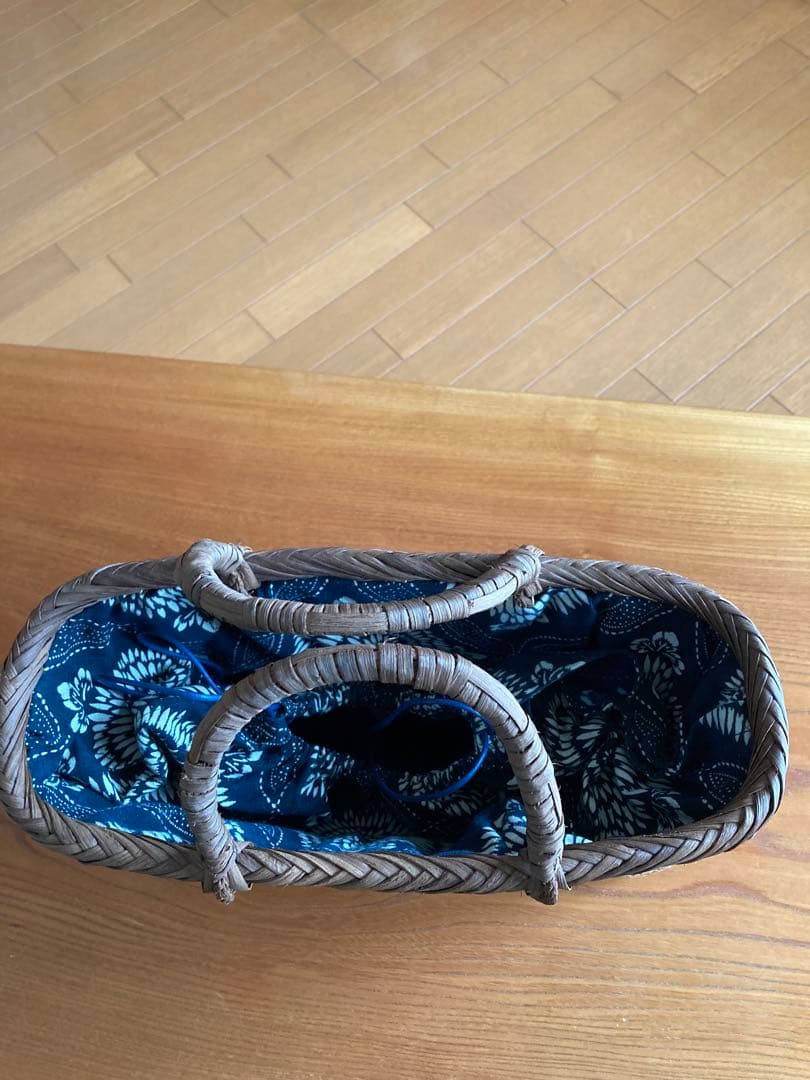 山葡萄と欅大ぶり籠新潟県阿賀町江川宗夫作江川作