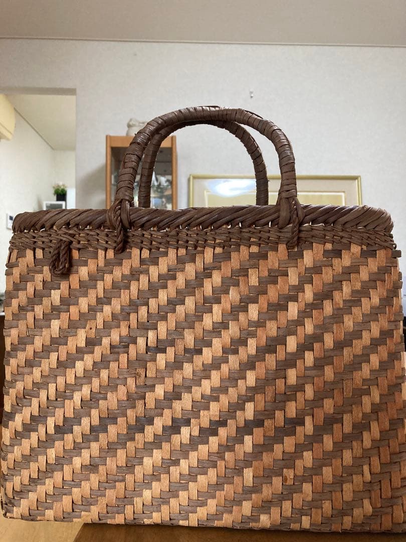 山葡萄と欅大ぶり籠新潟県阿賀町江川宗夫作江川作