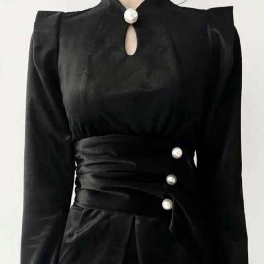 MELTTHELADY パールタックロングドレス