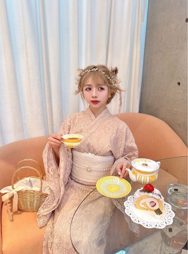 3点セット2Wayレースフリルセパレート浴衣　GRL グレイル　レギュラー